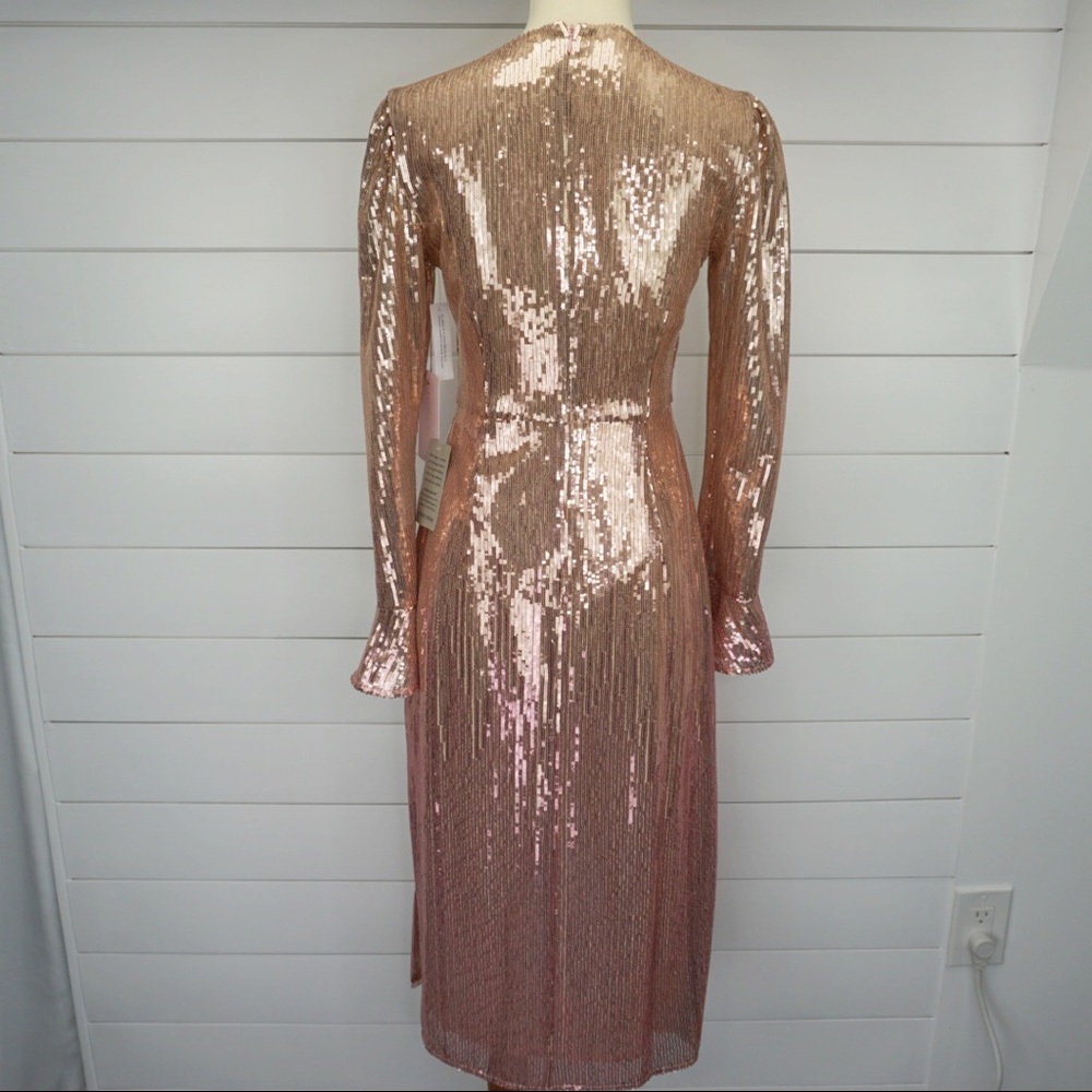 RACHELL PARCELL Pink Bride Ombré Sequin Dress NWT - Picture 3 of 12